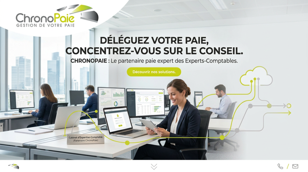 Externalisation de la paie pour le portefeuille clients des experts-comptables.