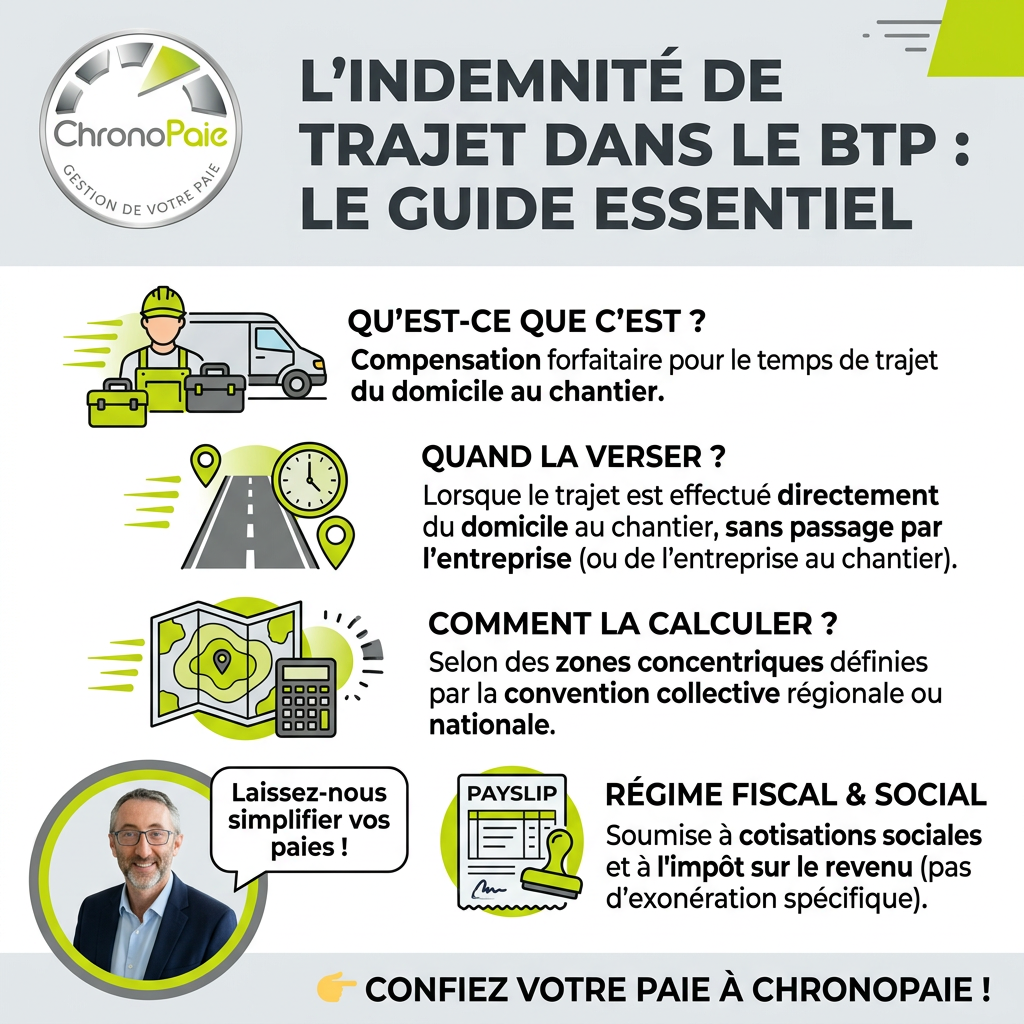 Indemnité de trajet dans la BTP