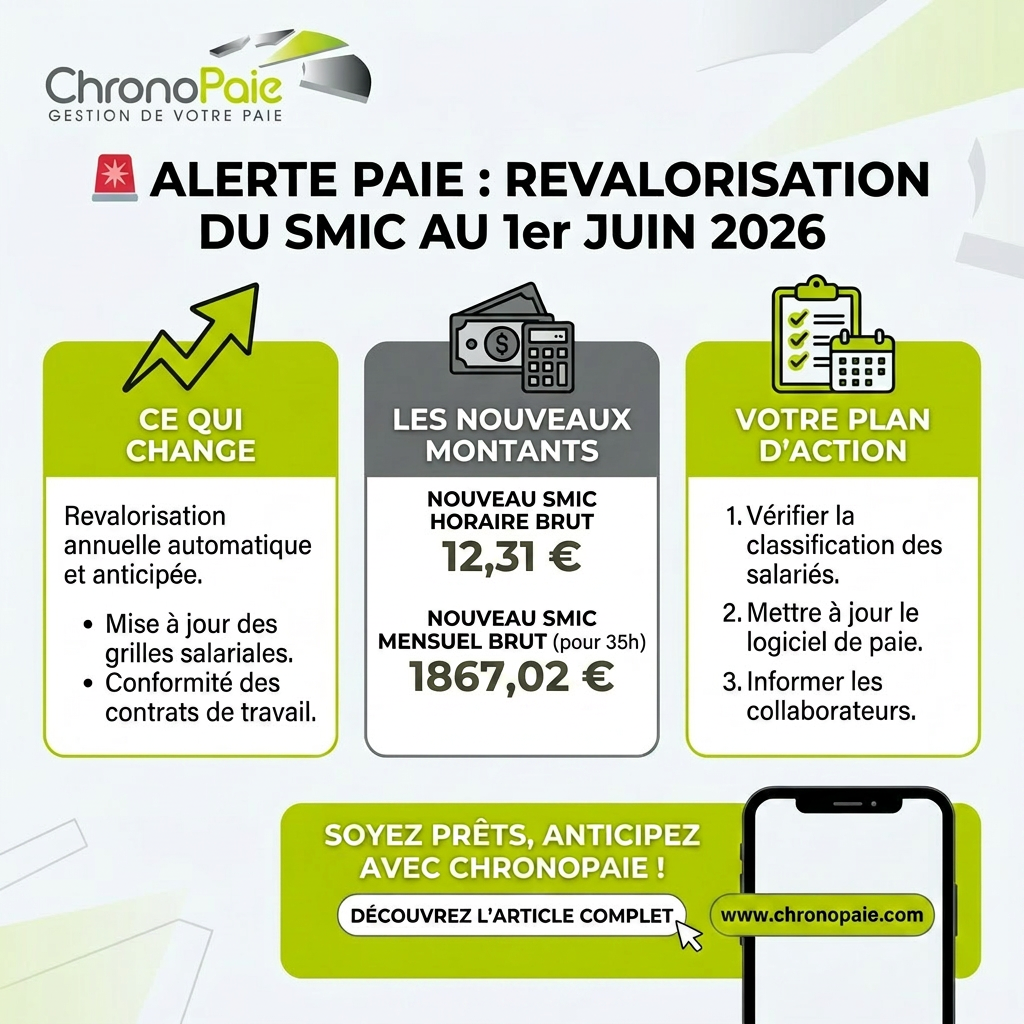 Augmentation du SMIC au 1er juin 2026