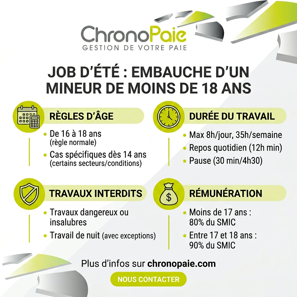 Job d’été : Embauche d’un jeune de moins de 18 ans