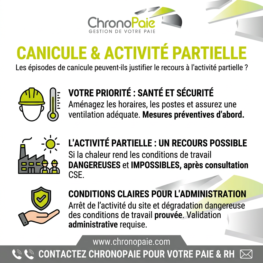 chômage partiel en canicule